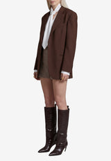 Federica Tosi Glen Plaid Shorts in Wool-Blend Beige 30851-308-51