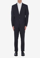 Tagliatore Napoli Single-Breasted Virgin Wool Suit Blue 2FNJ22B01-070001-B5713