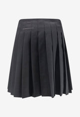 MM6 Maison Margiela Pleated Zip Skirt Gray S52MC0024M35436899_ANTHRACITE_70014105