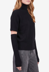 Federica Tosi Wool and Cashmere Knit High-Neck Top Black 32009-352-29