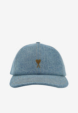 AMI PARIS Ami De Coeur Denim Baseball Cap Denim UCP264DE0139480_BLEUUSED_70231723