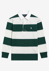 Polo Ralph Lauren Kids Boys Rugby Stripe Polo T-shirt Green 323932280506CO/T_POLOR-HG