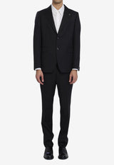Tagliatore Napoli Single-Breasted Suit in Virgin Wool Black 2FNJ22B01-070001-N5712