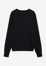 AMI PARIS Ami De Coeur Wool Cardigan Navy HKC361001/T_AMI-414