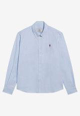 AMI PARIS Ami De Coeur Shirt Light Blue BFUSH063UCO0031/T_AMI-450