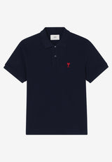AMI PARIS Ami De Coeur Polo T-shirt Navy BFUPL001U760/T_AMI-430