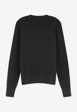 AMI PARIS Ami De Coeur Wool Cardigan Black HKC361001009_NOIRROUGE_70231685