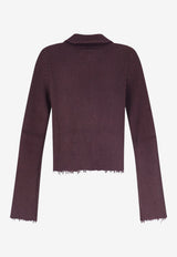 MM6 Maison Margiela Ribbed Zipped Cardigan Brown S52AM0309M13039144_Ciocolat_70014257