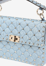 Medium Rockstud Leather Top Handle Bag