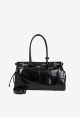 Bonnie Glossy Leather Shoulder Bag