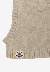Moncler Kids Babies Ribbed Knit Balaclava Beige 3G00004-M428121E_6b7199ef-2c62-493f-811c-c1235f4592cf