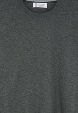 Brunello Cucinelli Ribbed Crewneck Sweater Gray M2200100CHE50_BOSCOGRIGIO_70014753