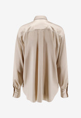 Brunello Cucinelli Long-Sleeved Silk Shirt Beige M0C59MQ605C9643_SAND_40000233