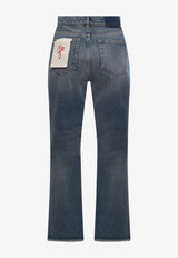 Golden Goose DB Derin New Cropped Flare Jeans Blue GWP00843P00062150100_Blu_29857136