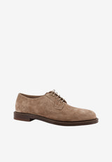 Brunello Cucinelli Suede Lace-Up Shoes Beige MZUPAIT654C4298_KOALA_58257029