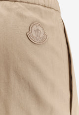 Moncler Logo Patch Wide-Leg Pants Beige L10932A00009597LQ20J_Beige_61128968