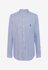Polo Ralph Lauren Embroidered Pony Stripe Long-Sleeved Shirt Blue 710928254_007_Blu_29840086