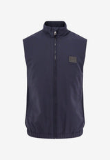 Dolce & Gabbana Logo Patch Wool-Blend Vest Navy G9BMWTFURK8_B3681_Blu_29843450