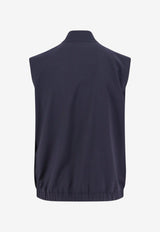 Dolce & Gabbana Logo Patch Wool-Blend Vest Navy G9BMWTFURK8_B3681_Blu_29843450