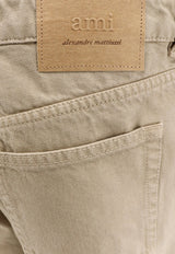 AMI PARIS Classic Straight-Leg Pants Beige HTR450DE0126A036_BEIGE TAUPE_48013827