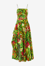 Farm Rio Tropical Dream Draped Maxi Dress Multicolor 363485L0026_Orange_70332937