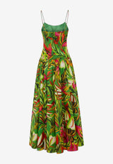 Farm Rio Tropical Dream Draped Maxi Dress Multicolor 363485L0026_Orange_70332937