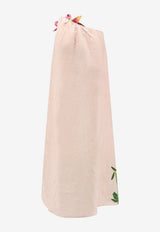 Farm Rio Garden Terrace One-Shoulder Linen Dress Pink 34796426005_GARDENTERRACEPINK_70332387