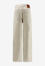 Fendi Casual Straight-Leg Pants Beige FLP882AOHVF1W0T_GINESTRA 26_42821576