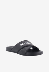 Balenciaga Sporty Pool Slides Black 866163W0FPD1090_Blackwhite_44824490