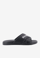 Balenciaga Sporty Pool Slides Black 866163W0FPD1090_Blackwhite_44824490