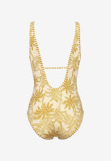 Eres Destination Printed One-Piece Swimsuit Gold 012609VOYAGE_Gold_70333019