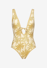 Eres Destination Printed One-Piece Swimsuit Gold 012609VOYAGE_Gold_70333019