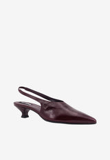 ALOHAS Eros 30 Leather Slingback Pumps Burgundy S10056704Burgundy_BURGUNDY_70332572