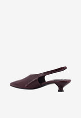 ALOHAS Eros 30 Leather Slingback Pumps Burgundy S10056704Burgundy_BURGUNDY_70332572