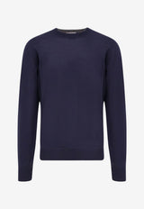 Brunello Cucinelli Ribbed Cashmere Sweater Blue M2300100CW425_NAVYGRIGIOSCURO_70014738