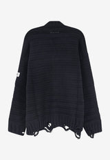 MM6 Maison Margiela Destroyed Wool Cardigan Black SH0HP0005M13040900_BLACK_70014344