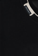 Dolce & Gabbana Brand Label Crewneck T-shirt Black G8TW5TFU7EQN0000_Black_70014082