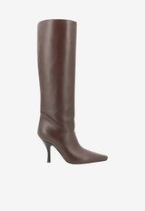 Paris Texas Rose 95 Knee-High Leather Boots Brown PX2034XVT01EBANO_Ebano_70333375