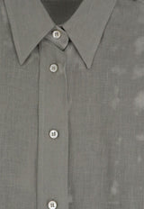 Brunello Cucinelli Long-Sleeved Monili Shirt Gray MA698MQ906C1063_Kaki_70211153