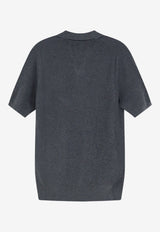 Brunello Cucinelli Ribbed Knit Polo T-shirt Gray M29400015CB869_PIOMBOSABBIA_70211158