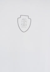Brunello Cucinelli Embroidered Polo T-shirt White MW8641330FCCS47_BIANCOACCIAIO_70211159