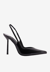 Le Silla Chanel Vivienne 100 Patent Leather Slingback Pumps Black 4206D090BXPPGSL001_Black_70331556