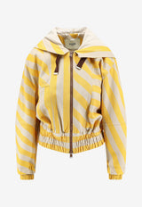 Fendi Striped Zip-Up Hoodie Yellow FLF858AOHUF1W0T_GINESTRA 26_42821564