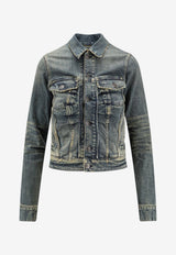 Balenciaga Washed Denim Jacket Blue 849899TTW893394_BLU VERDE PETROLIO_60592602