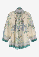 Zimmermann Indra Embellished Printed Blouse Multicolor 4538TSS262CSCFL_Cream Floral_70224493