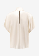 Brunello Cucinelli Fold-Over High Neck Top Cream MB179B1S24C7925_PANAMA_70014788