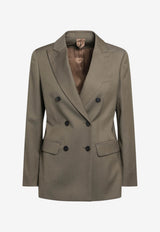 Max Mara Unione Double-Breasted Tailored Blazer Camel MXMUNIONEWO/T_MAXM-007