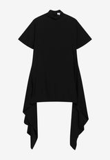 Alaïa Mock-Neck Draped Mini Dress Black AA9R3151W201DVI/T_ALAIA-995