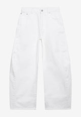Alaïa Rodeo Straight-Leg Pants White AA9P1406D027DDE/T_ALAIA-000
