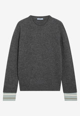 Prada Classic Wool-Blend Sweater Gray P24F3VOOO6339/T_PRADA-F0480
